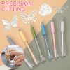 Craft Cutting Tools, 25 Pcs Pen Cutter Tools with Mini Sharpener Utility Students Paper Cutting Retractable Carving Pen with Tungsten Steel and Ceramic Cutter Head Refills-4
