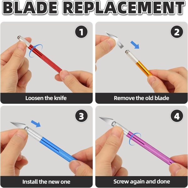 55-Pack Exacto Knife Set with 5 Craft Knives & 50 Blades for Art & DIY exact sciences laboratories