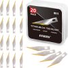 EHDIS Precision Craft Hobby Knife Blades # 11 Titanium Coated Blade Refill Hobby Art Blades Cutting Tool with Storage Case for Craft, Hobby, Scrapbooking, Stencil-20 Pack (Pack of 20) ehdis relay