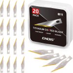 EHDIS Precision Craft Hobby Knife Blades # 11 Titanium Coated Blade Refill Hobby Art Blades Cutting Tool with Storage Case for Craft, Hobby, Scrapbooking, Stencil-20 Pack (Pack of 20) ehdis relay