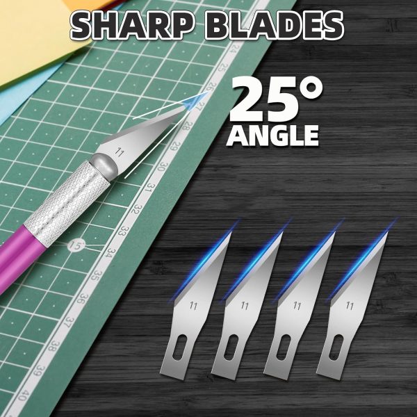 55-Pack Exacto Knife Set with 5 Craft Knives & 50 Blades for Art & DIY withdrawal