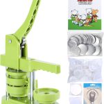 Button Maker Machine 58mm - (3rd Gen) Installation-Free 58mm(2.25in) DIY Pin Badge Button Maker Press Machine Badge Punch Press with Free 100pcs Button Parts&Pictures&Circle Cutter&Magic Book button mushroom