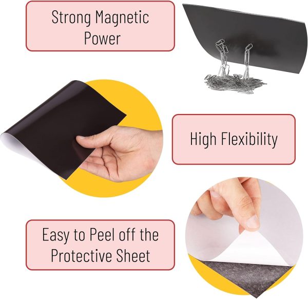 Mr. Pen Adhesive Magnetic Sheets, 4x6 Inch, 10 Pack, Flexible Cuttable Magnets adhesive capsulitis