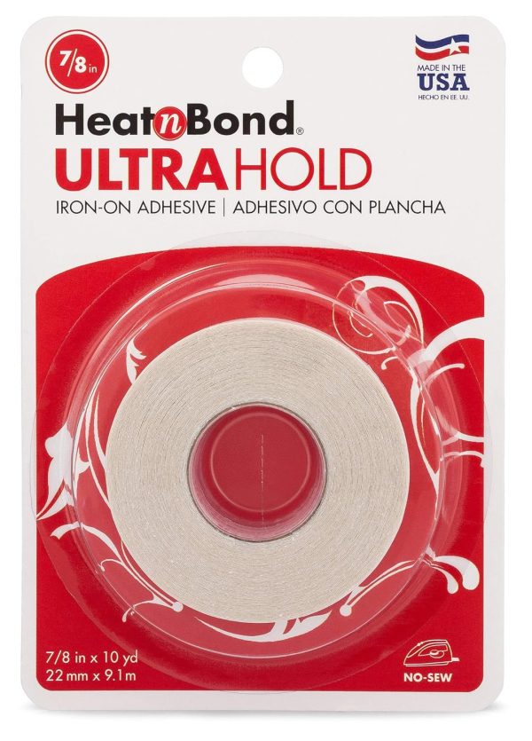 HeatnBond UltraHold Iron-On Adhesive, 7/8 Inch x 10 Yards heatnbond lite iron on adhesive