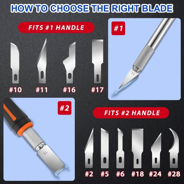 DIYSELF 150 PCS Exacto Knife Blades 11, Sharp Hobby Knife Blades, High Carbon Steel Craft Knife Blade, #11 Replacement Exacto Blade for Art, Scrapbooking, Stencil, Paper Cutting-3