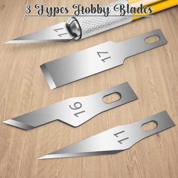 DIYSELF Exacto Knife Set with 2 Knives & 40 Blades for Crafts & Modeling exact mass calculator