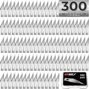 DIYSELF 300 PCS Exacto Knife Blades 11, High Carbon Steel Exacto Blades, Craft Knife Blade, #11 Exacto Knife Refill Blade with Storage Case for Scrapbooking, Stencil 300 usd to rmb