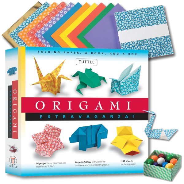 Origami Extravaganza! Folding Paper, a Book, and a Box: Origami Kit Includes Origami Book, 38 Fun Projects and 162 Origami Papers: Great for Both Kids and Adults extravaganza meaning
