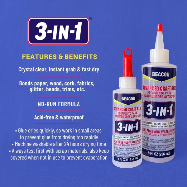 BEACON 3-in-1 Advanced Craft Glue - Fast-Drying, Clear Adhesive for Wood, Ceramics, Fabrics advanced ip scanner