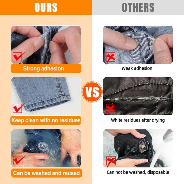 Fabric Glue Permanent, 60 ML Washable Clear Clothing Glue, Super Fabric Adhesive for Rhinestones, Patches, Clothes, Denim, Leather, Polyester, Fabrics, Doll Repair, Flannel, Cotton-4