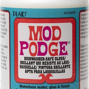 Mod Podge Dishwasher Safe Waterbased Sealer, Glue and Finish (8-Ounce), CS15059 Gloss, 8 Ounce model s