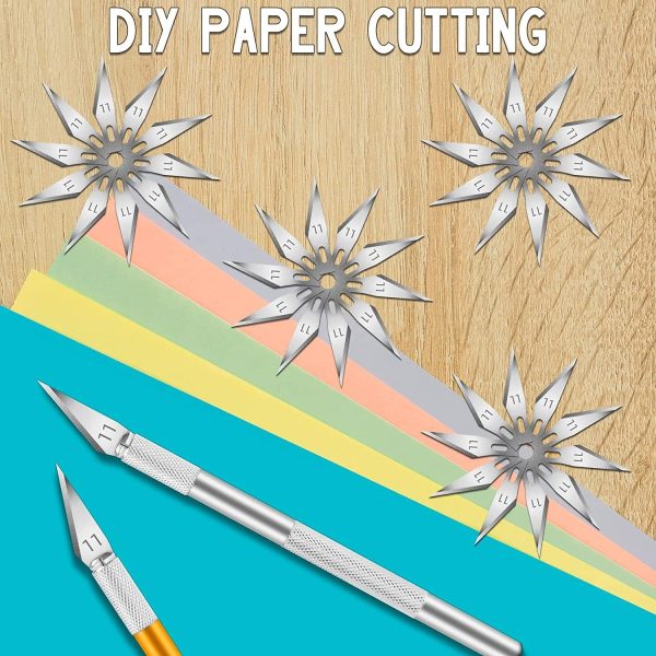 60 Pack Exacto Knife Blades 11, Craft Knife Blades Replacement, Exacto Blade 11, Hobby Knife Blade Refills for Art, Craft, Scrapbooking, Cutting, Carving-4