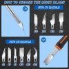 DIYSELF 100 PCS Exacto Knife Blades, SK5 Carbon Steel #11 Exacto Blades Refill Craft Art Knife Replacement Blade with Storage Case for Craft, Hobby, Scrapbooking, Stencil-4