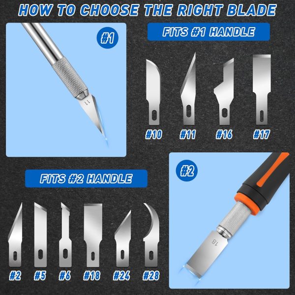 DIYSELF 100 PCS Exacto Knife Blades, SK5 Carbon Steel #11 Exacto Blades Refill Craft Art Knife Replacement Blade with Storage Case for Craft, Hobby, Scrapbooking, Stencil-4