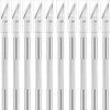 10 Pack Hobby Knife Set, Stainless Steel Craft Knife Kit for Pumpkin Carving, DIY, Art, Cutting, Stencil knife out 3