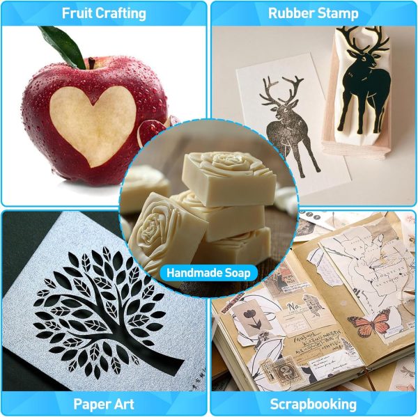 Exacto Knife, 3 Exacto Knives with 30 Exacto Blades #11, Craft Knife, Hobby Knife, Precision Knife, Exacto Knife Set for Crafts, Arts, Modeling, Scrapbooking (Purple-Blue-Black)-4