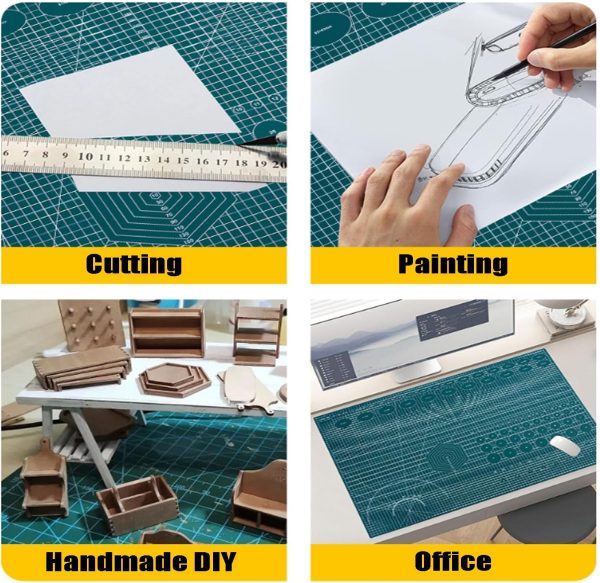 Craft Knife Precision Hobby Knife Kit with 2 Exacto Knife and 20 PCS Exacto Blades for DIY Art Work Cutting, Hobby, Scrapbooking, Stencil (Green) with jean