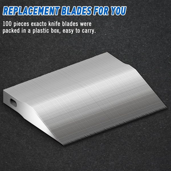 DIYSELF 100 PCS Exacto Knife Blades, SK5 Carbon Steel #11 Exacto Blades Refill Craft Art Knife Replacement Blade with Storage Case for Craft, Hobby, Scrapbooking, Stencil-3