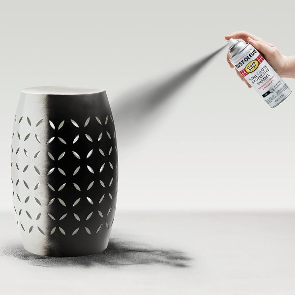 Rust-Oleum 7798830 Stops Rust Spray Paint, 12 oz, Semi-Gloss Black-4