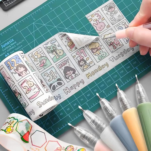 4 Pcs Craft Knife Exacto Knife Paper Cutter Pen Craft Cutting Tools Pen Knife Fine Art Utility Carving Tools Paper Roll Cutter For Diy Scrapbooking And Paper Crafting-3