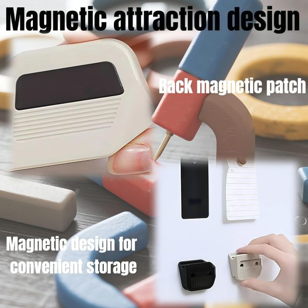 2-Pack Retractable Box Cutter with Ceramic Blade and Magnetic Opener - White with