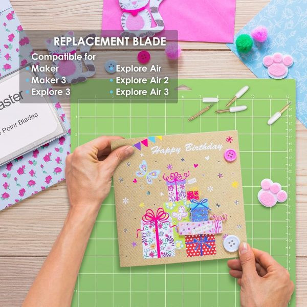 10PCS Fine Point Blades for Cricut Maker, Explore Air - Glitter Vinyl, Cardstock ford