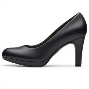 Clarks Adriel Viola Sandales Compensées Femme Cuir Noir