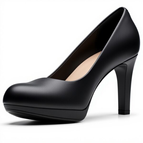 Clarks Adriel Viola Sandales Compensées Femme Cuir Noir