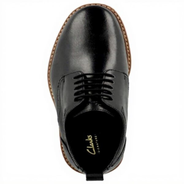 Clarks Aldwin Lace Chaussures Homme Cuir Noir Oxfords