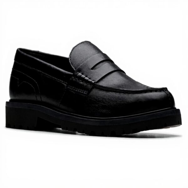 Clarks Berwick Lo Mocassin Homme Cuir Noir Confortable