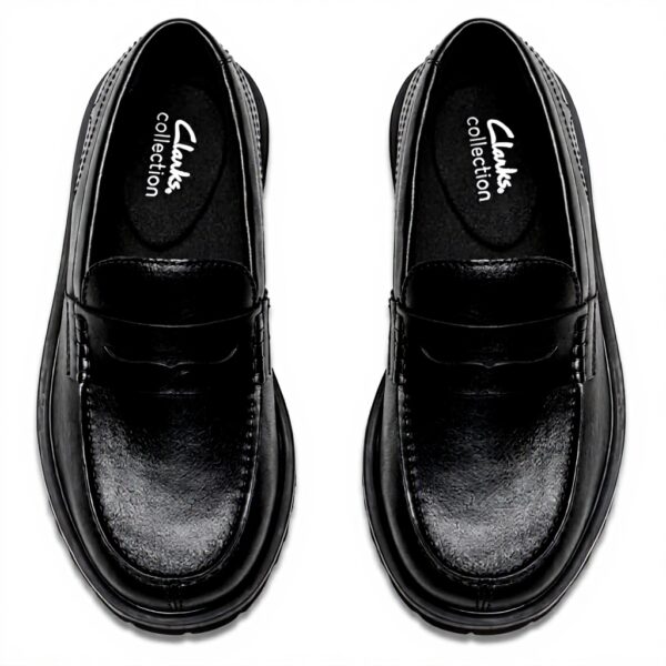 Clarks Berwick Lo Mocassin Homme Cuir Noir Confortable