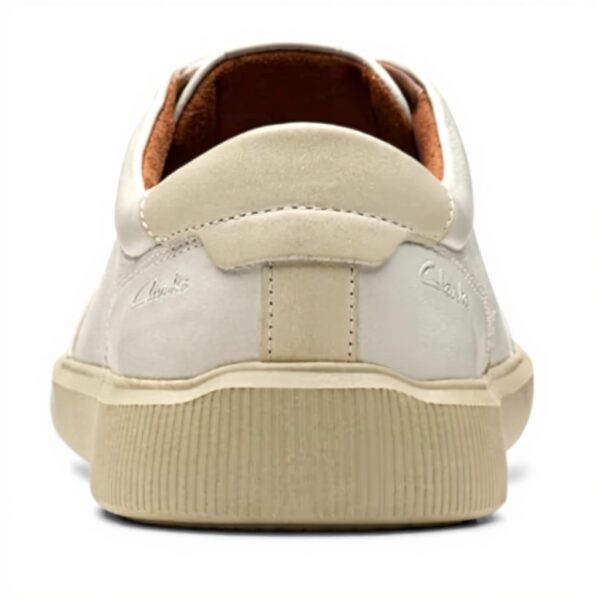 Clarks Brodin Lace Basket Homme Cuir Blanc Confortable