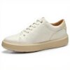 Clarks Brodin Lace Basket Homme Cuir Blanc Confortable
