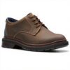 Clarks Burchill Derby Homme Cuir Brun Foncé Oxfords