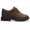 Clarks Burchill Derby Homme Cuir Brun Foncé Oxfords