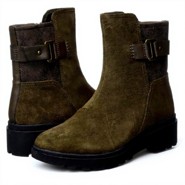Clarks Calla Mid Botte mi-mollet Femme Confort Olive