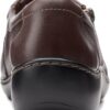 Clarks Cora Giny Mocassin Femme Cuir Confortable Noir Marron-2