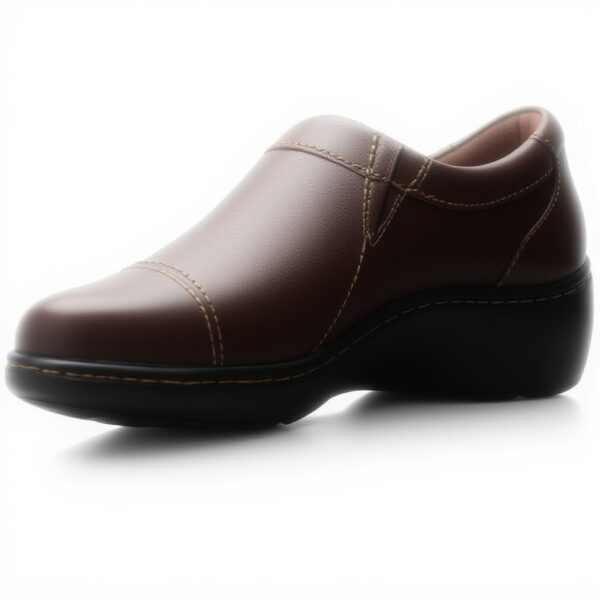 Clarks Cora Giny Mocassin Femme Cuir Confortable Noir Marron