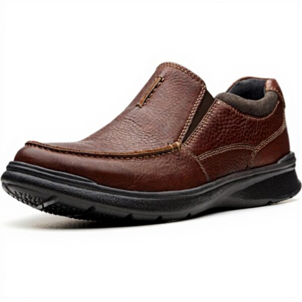 Clarks Cotrell Free Mocassins Homme Cuir Tabac Confort