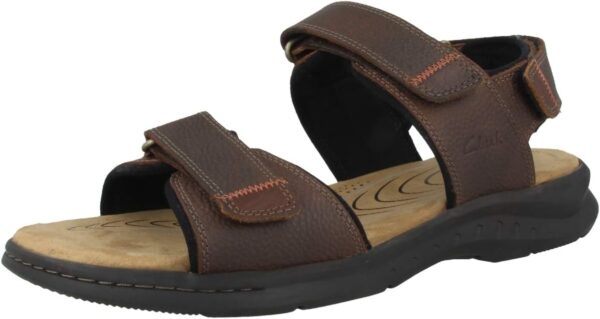 Sandales de pêcheur homme Clarks Hapsford Creek cuir marron-3