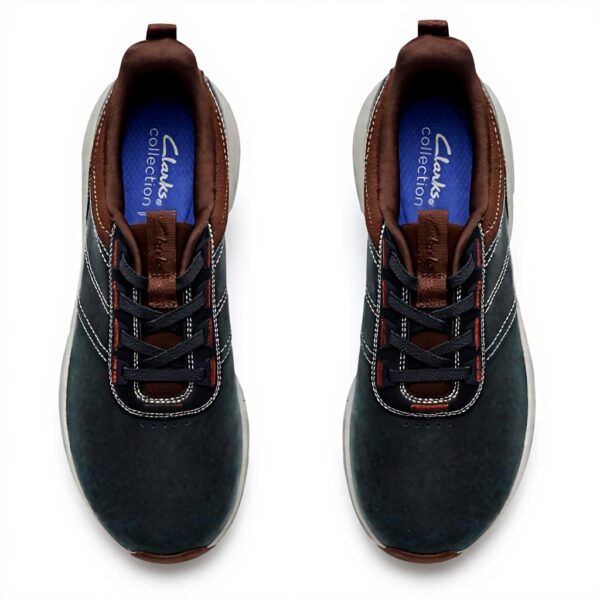 Clarks Baskets Homme Motion Trek LX Cuir Bleu Marine