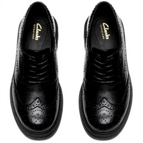 Clarks Orinoco3 Derby Chaussures Femme Cuir Noir