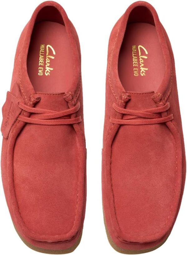 Clarks Wallabeeevo Derby Homme Mocassin Suède Rouge Confort-5