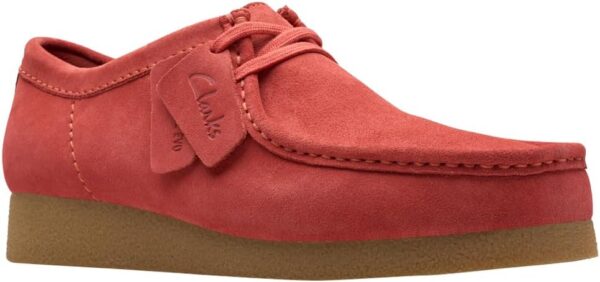 Clarks Wallabeeevo Derby Homme Mocassin Suède Rouge Confort-6
