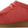 Clarks Wallabeeevo Derby Homme Mocassin Suède Rouge Confort-1