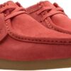 Clarks Wallabeeevo Derby Homme Mocassin Suède Rouge Confort-3