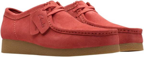 Clarks Wallabeeevo Derby Homme Mocassin Suède Rouge Confort-3