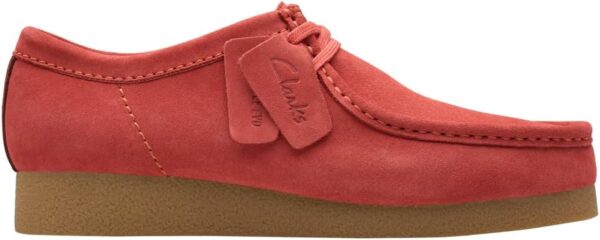 Clarks Wallabeeevo Derby Homme Mocassin Suède Rouge Confort-0
