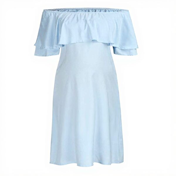 Robe de maternité BOTCAM été sexy sans épaules polyester