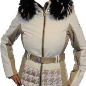 Sportalm Veste de Ski Femme Fourrure véritable Ivoire 42-0